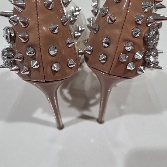 Steven Madden Women's Studded Clear Heels Size 7.5. - Picture 10 of 11